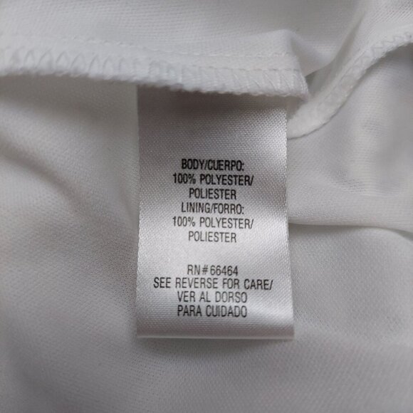 Sandra Darren 10P White Floral swing Sleeveless Dress With Blue & Green Pattern - Picture 3 of 4